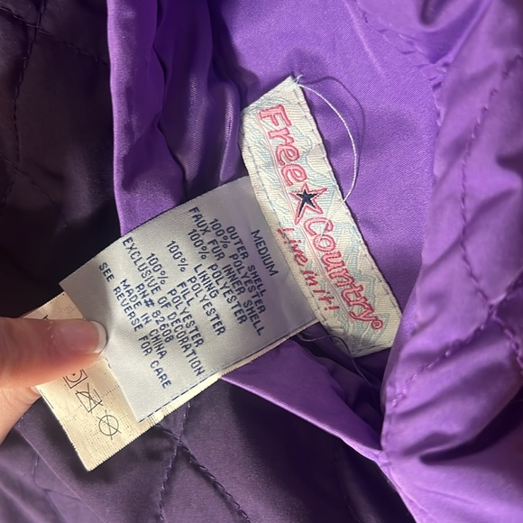 Free country size medium girls reversible jacket purple - Picture 3 of 7